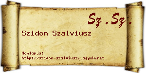Szidon Szalviusz névjegykártya
